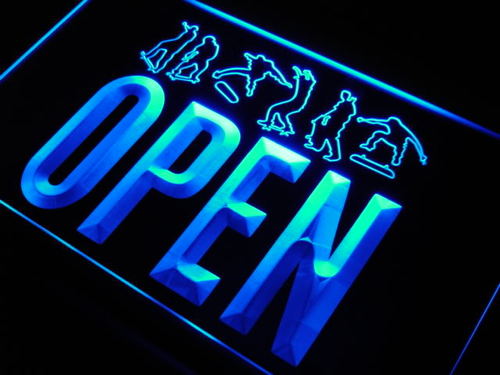 OPEN Skateboard Sport Shop Skate Neon Light Sign